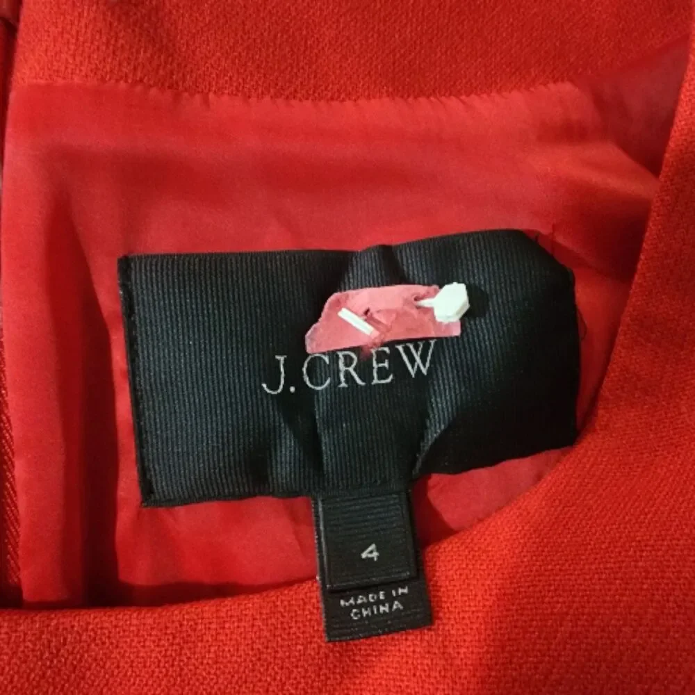 J Crew Double‎ Zip Shift Dress Womens Sz 4 Office Holiday Party Polished Winter